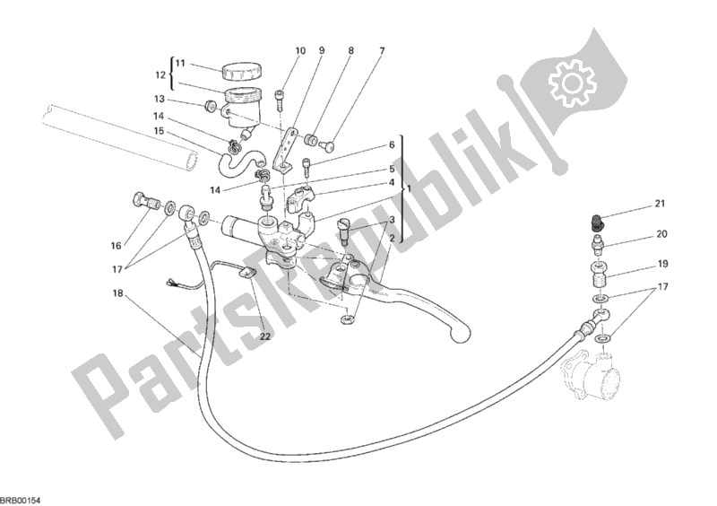 Todas las partes para Cilindro Maestro Del Embrague de Ducati Monster S2R 1000 USA 2007
